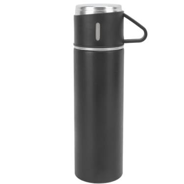 Imagem de Acouto Viagem de Aço Inoxidável Isolada de 500 Ml Com Alça e Tampa Multiuso - para Atividades Domésticas e Ao Ar Livre (Preto)