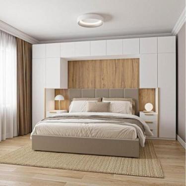 Imagem de Guarda-Roupa Modulado 11 Peças 13 Portas 2 Mesas Cabeceira Jade CabeCa