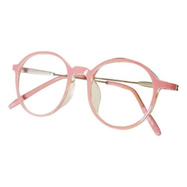 Imagem de Armação Óculos de Grau Redondo Acetato American Way TR909, Rosa