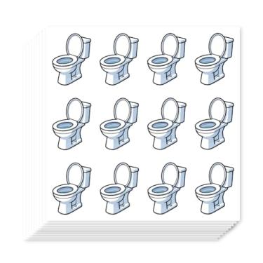 Imagem de AHANDMAKER 240 peças adesivos autoadesivos para vaso sanitário, decalques de trabalho doméstico, adesivos de limpeza fofos para agenda, calendário, scrapbook, artesanato, artes, saco de presente, selo