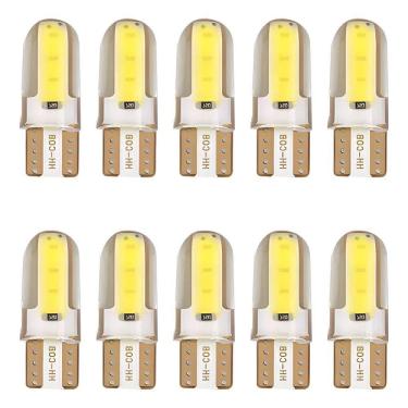 Imagem de Kit 10 Lampada T10 Siliconada Cob6 Led Branca Mini  B