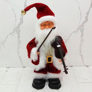 Imagem de Boneco Papai Noel Musical Com Movimentos Natal Enfeite 28cm