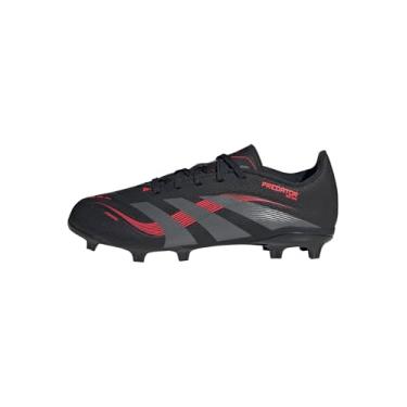 Imagem de adidas Tênis unissex infantil League Predator Firm Multi Ground, Preto/cinza/vermelho lúcido, 12.5 Little Kid