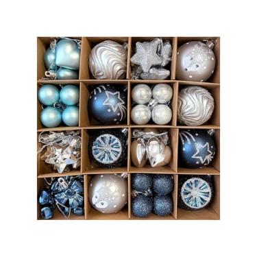 Imagem de predolo Conjunto de 64 Bolas de Natal para Decoração, Enfeites, Lembrancinhas, Artesanato, Centros de Mesa DIY, Decoração Natalina Brilhante para Pendurar em, Estilo D