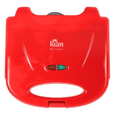 Imagem de Sanduicheira Grill 750 Watts Vermelho Kian 220V