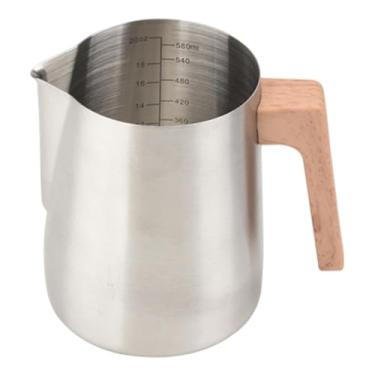 Imagem de FytStycale Jarra para Espumar Leite, Vaporizador, à Prova de Vazamentos, Fácil de Limpar, para Máquina de Café, Expresso, Latte Art, Matcha E Cappuccino, Prata