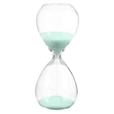 Imagem de PATIKIL Temporizador de areia de 5 minutos, relógio de areia, vidro e ampulheta, temporizador para sala de estar, casa, escritório, restaurante, decoração, azul claro