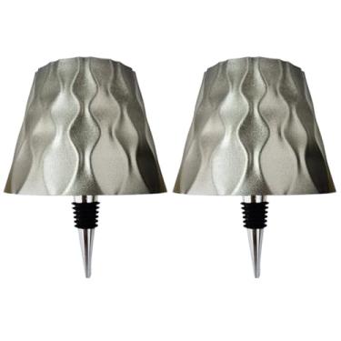 Imagem de Brabola Lâmpada de garrafa de vinho, 2 unidades de luzes LED recarregáveis para garrafa de vinho, 3 cores, regulável, controle de toque, candeeiro de mesa sem fio, luzes de bar portáteis para casa