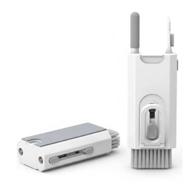 Imagem de Escova de Limpeza 8 em 1 para Teclado Eletrônicos Fones Notebook – Portátil Multifunção