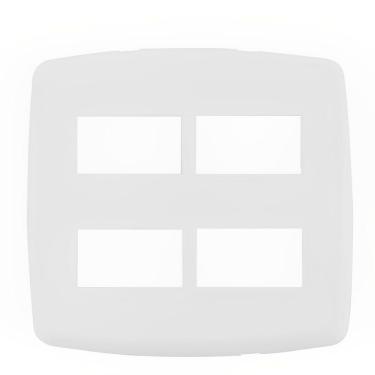 Imagem de Placa 4x4 4 Modulos Com Suporte Branco - Dc-8100-42 - Dicompel