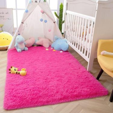 Imagem de Tapete Sala Felpudo Peludo Rosa 200 X 240 Cm