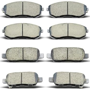 Imagem de DYZJKWJW D815A D905 Conjunto de pastilhas de freio de cerâmica dianteiras traseiras adequadas para Infiniti G35 2003-2005, Nissan 350Z 2003-2005, Nissan Altima 2007-2013, Juke 2011-2017, Sentra 2007