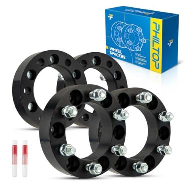Imagem de PHILTOP Adaptadores de roda de 6 x 139,7 mm para 6 x 135 mm Passo da rosca de 1,5 polegadas M14x1,5 furo do cubo espaçadores de roda centralizados de 108 mm para Silverado 1999-2020 1500-4 peças