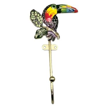 Imagem de Baoblaze Cabide de parede decorativo em formato de pássaro, para pendurar casacos, bolsas e roupas na porta. Feito de metal e Ideal para, Style B