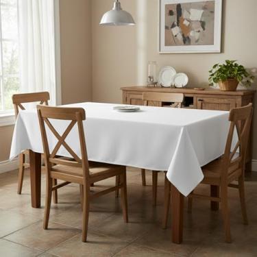 Imagem de Toalha de mesa retangular, descartável, antiderrapante, retangular, 137 x 272 cm, impermeável para jantares de festa