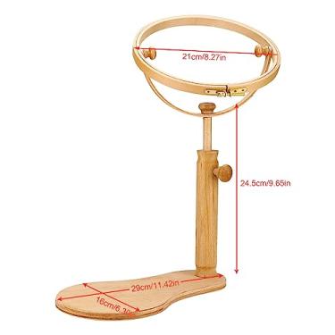 Imagem de Mingzhe Suporte para Bordado, Aro de Madeira para Bordado, Ponto Cruz, Moldura Ajustável, Ferramentas de Costura para Pequenos Bordados (Novo 21mm)