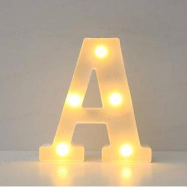 Imagem de Luz LED Letra A - Lâmpada neon decorativa de aniversário/pedido/festa (bateria não incluída)