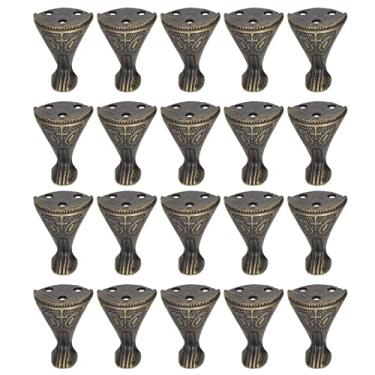 Imagem de Protetor de canto de perna de pés antigos, forte, durável, suporte de móveis, pés decorativos para camas, sofá, armários, 20 peças, liga de zinco