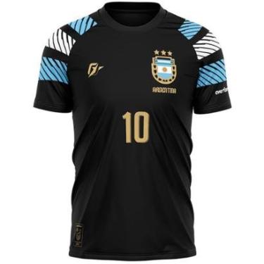 Imagem de Camiseta Filtro UV Argentina Preto Tri Campeã-Masculino