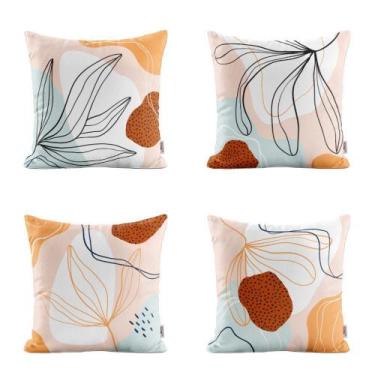 Imagem de Almofadas Laranja Cheias E Criativas Para Sala 40X40Cm - Novadecora