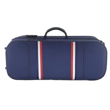 Imagem de Estojo Duplo Para Violino Com Duas Cores Para Escolher Estojo Impermeável De Veludo Em Tecido Oxford Estojo para instrumento de violino(Blue)