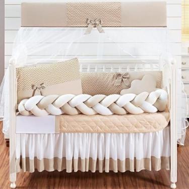 Imagem de Kit Protetor Berço Americano 11 Peças Imperial Doce Bege - Chuva De Am