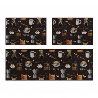 Imagem de Jogo De Cozinha 3 Pçs Café 120x40 - 60x40cm - Uzoo Jogo Cozinha 3 Pecas 120x40-60x40cm Cafe