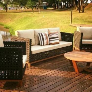 Imagem de Jogo De Sofá Em Fibra Sintética Alumínio, Piscina, Jardim - Sarah Móve