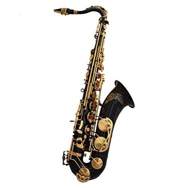 Imagem de Bocal profissional de saxofone alto preto dourado com bolsa para saxofone estudantil
