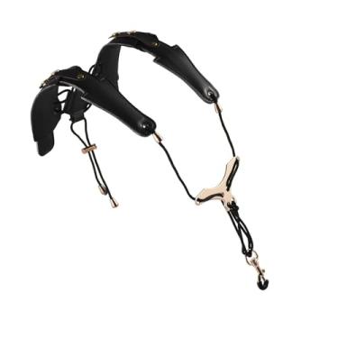 Imagem de Acessórios profissionais de saxofone, alça de ombro ajustável de couro para saxofone tenor, acessórios para saxofone alto, instrumentos para amantes de música