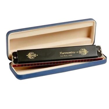 Imagem de Gaita Profissional 24 Furos Tremolo Gaita Chave de C Tremolo para Adultos Profissionais (Cm)