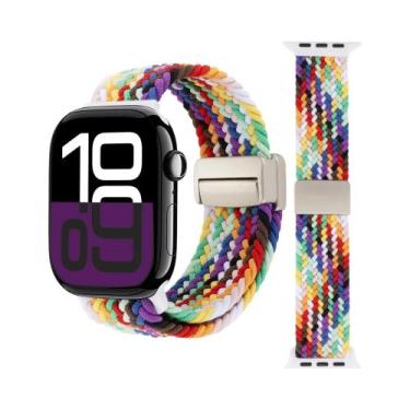 Imagem de Pulseira Magnética Trançada De Nylon Para Apple Watch Ultra 49mm 46mm 