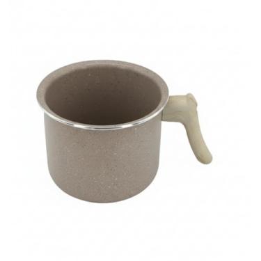 Imagem de Caneco Leiteira Indução Antiaderente Marble Ø14cm Cabo de Madeira