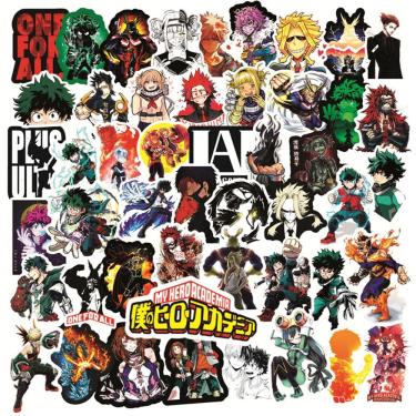 Imagem de Adesivos de vinil impermeável My Heros Academias, anime, 50 unidades