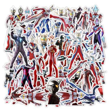 Imagem de Adesivos Ultramans, vinil impermeável, anime, 50 unidades/lote, 5-7 cm