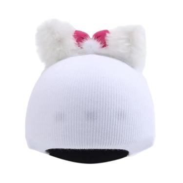 Imagem de Dynwave Capa para capacete de esqui, acessório esportivo de inverno, divertida, leve e tricotada, para decorar a cabeça e exibir fotos, Rosa Vermelha