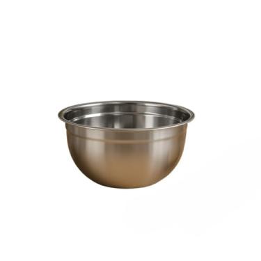 Imagem de Tigelas Inox Bowl Multiuso Profissional Redonda Saladeira Confeitaria (1 Tigela 20 cm)