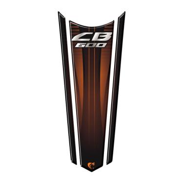 Imagem de Adesivo Faixa Gravata Tanque Moto Resinado Cb 600 Laranja