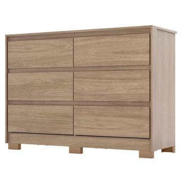 Imagem de Cômoda Ambiente Ravenna 6 Gavetas Jequitibá Brilho - Henn