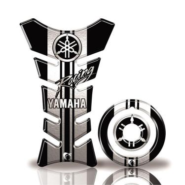 Imagem de Adesivo Protetor Tanque Moto Yamaha Racing Factor 125/150 Ano +2016 Preto Preto