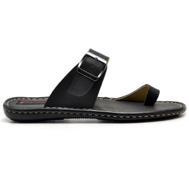 Imagem de Chinelo Masculino Conforto Couro Preto - RT0803FLYPTO