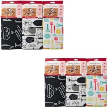 Imagem de Aparador de loucas com design moderno, estampas variadas e facil limpeza, macio. - Cores sortidas