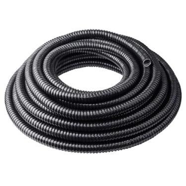 Imagem de Qlvily Conduíte elétrico flexível de 3/10.2 cm x 7.6 m, conduíte de linha de acesso de aço galvanizado resistente a líquido revestido de PVC, para gerenciar e proteger fios domésticos e industriais