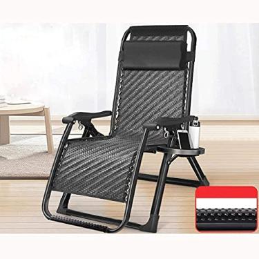 Imagem de Cadeira de vime, cadeira dobrável, cama preguiçosa portátil, cadeira de gravidade zero, cadeira de sol de lazer