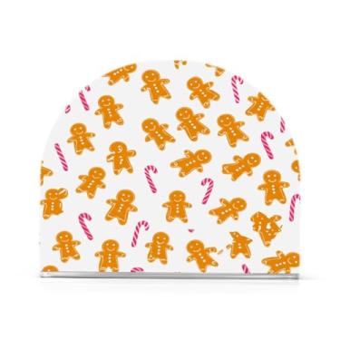 Imagem de Wassud Bonito porta-guardanapos de acrílico para pão de gengibre para mesa, dispensador de guardanapos de papel moderno, cozinha, sala de jantar, bancada 1 peça (comporta 50-60 guardanapos)