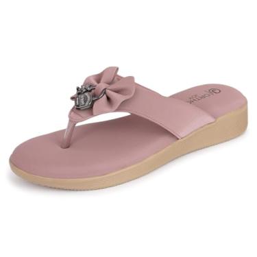 Imagem de ORTHO JOY Sandálias femininas ortopédicas, sapatos médicos, calçados confortáveis, Pêssego, 38