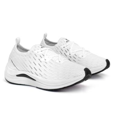 Imagem de Tênis Esportivo Feminino Casual Treino Fitness Academia Caminhada Corrida (Branco, BR, Adulto, Numérico, 38)