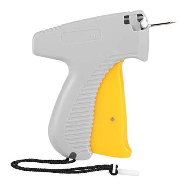 Imagem de Etiqueta de preço de roupas etiqueta de arma máquina de etiquetagem de vestuário etiquetador de agulha durável leve design de alça ergonômica para lojas de varejo cinza amarelo 75g