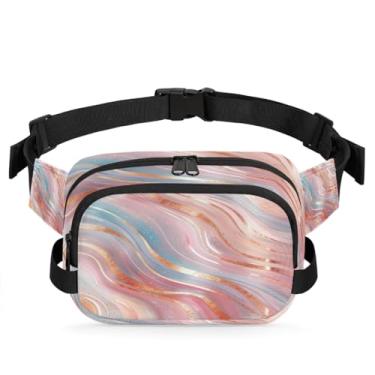 Imagem de Pochete floral de margarida azul para mulheres e homens com alça ajustável, bolsa transversal, bolsa de peito, bolsa tiracolo, Cor 18