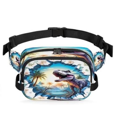 Imagem de Pochete de praia de areia preta pôr do sol para mulheres e homens com alça ajustável, bolsa transversal, bolsa de peito, bolsa tiracolo, Cor 10